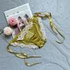 Crystal Bow Rhinestone Satin Panties Ice Silk Lace Briefs for Women Sweet Lace Tie Panties  Girl