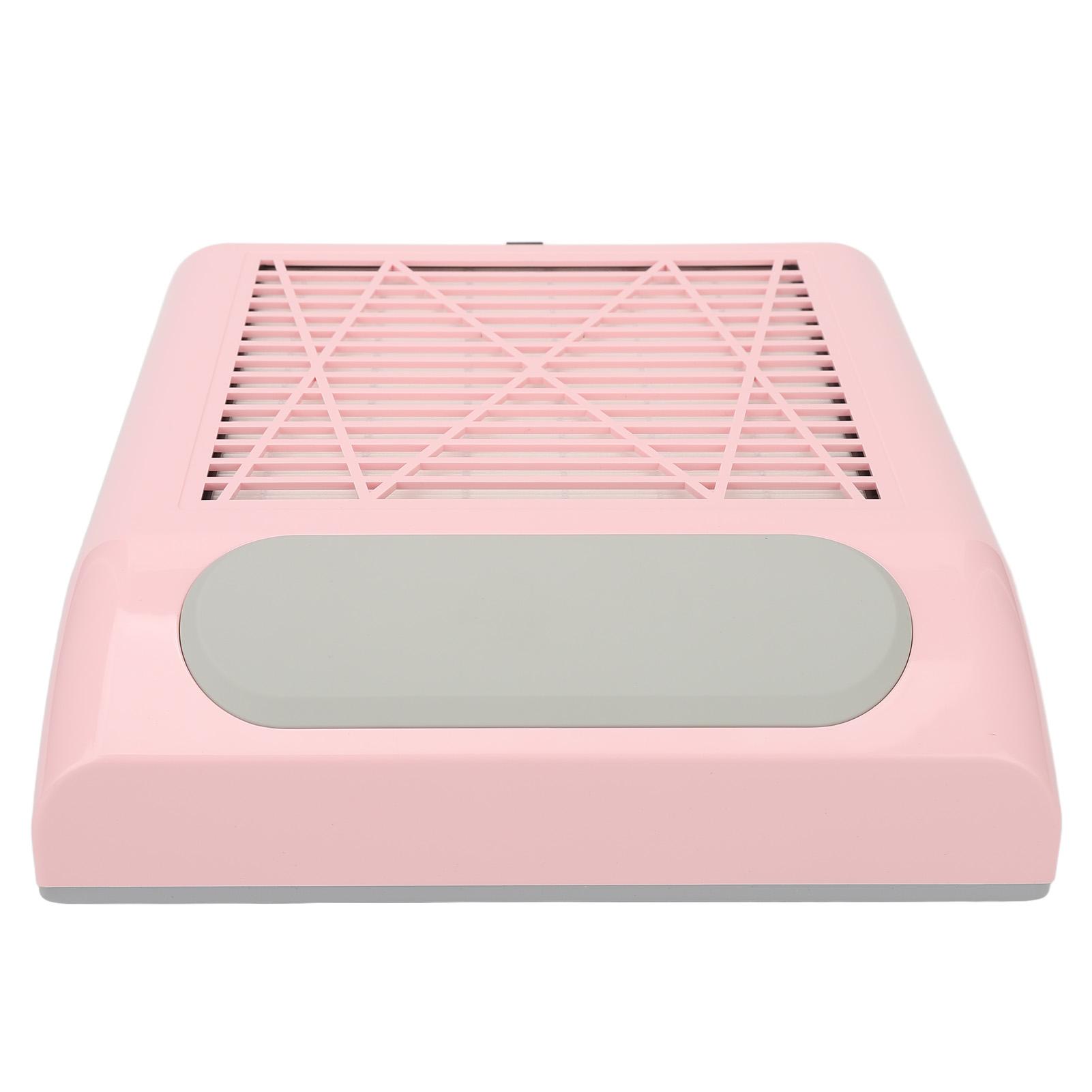 

Пылесос для ногтей с многоразовым фильтром, сильная мощность всасывания 80 Вт, профессиональный пылесос для ногтей US PLUG розовый