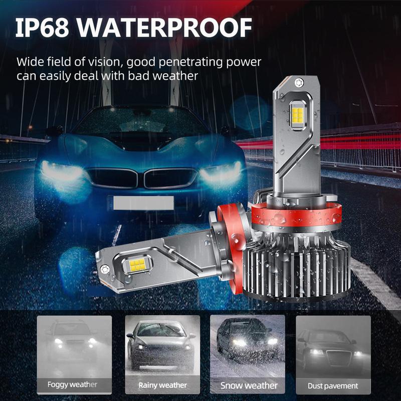 2/6x LED Headlights 6000K Fog Bulbs For Mitsubishi Pajero 4 Mk4 (V8 V9) 2006-2025 Two-sides CSP Head Lamps 30000LM High Low Beam