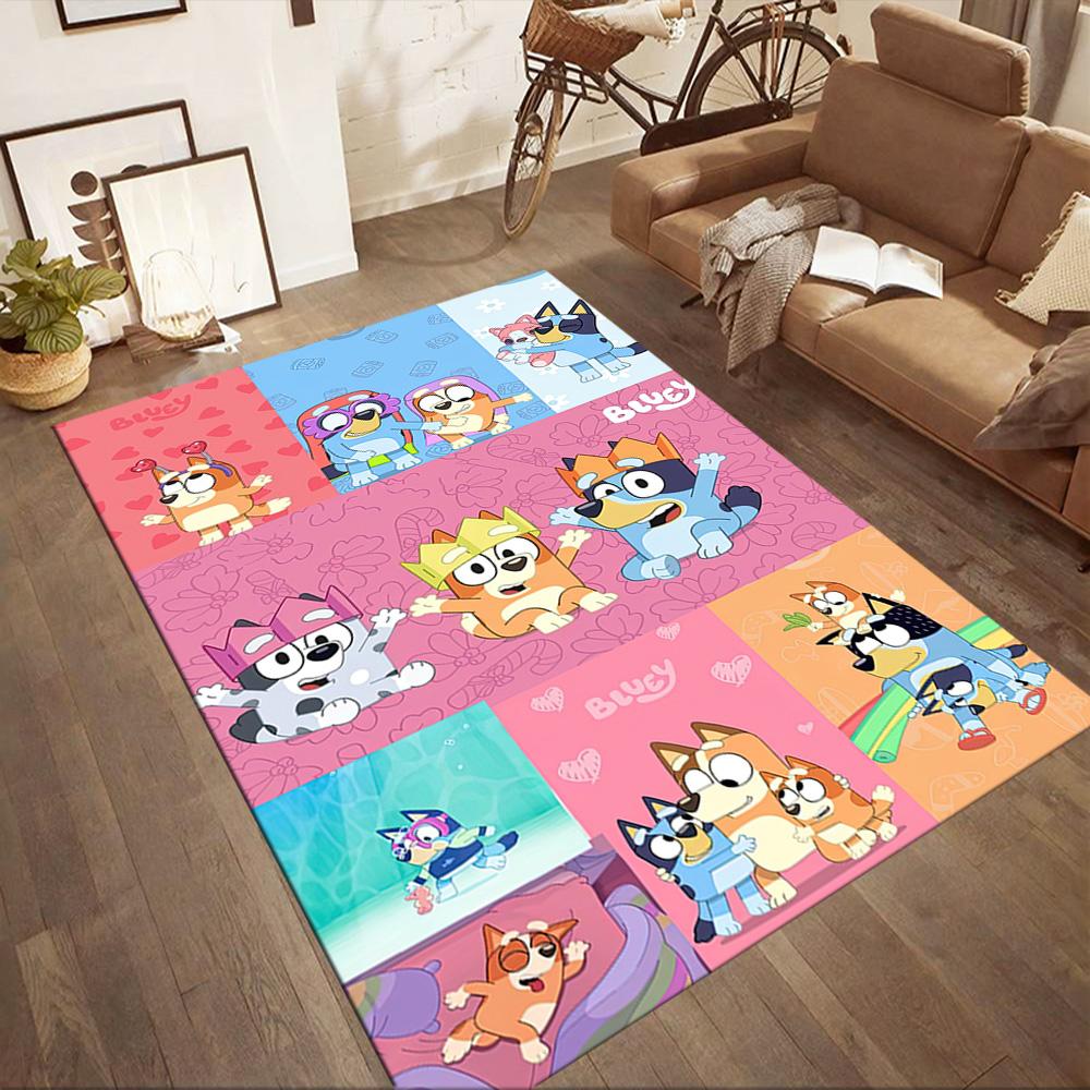 Lovely Bluey Square rugs are a great choice for living rooms, bedrooms, home décor, and as gifts