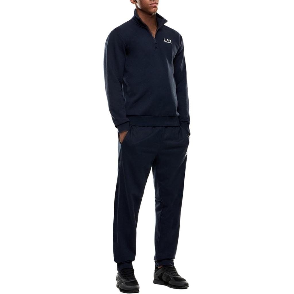 Emporio Armani EA7 FW25 Stand Collar Fleece Half-Zip Sweatshirt Men sweatshirt 8NPM35-PJVTZ-1562