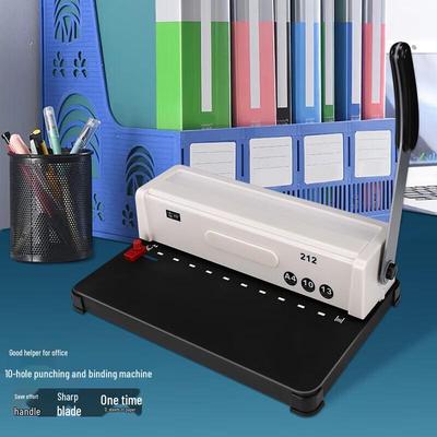 Raytheon 212 10-Hole Manual Comb Binding Machine CN Plug (adapter Included)