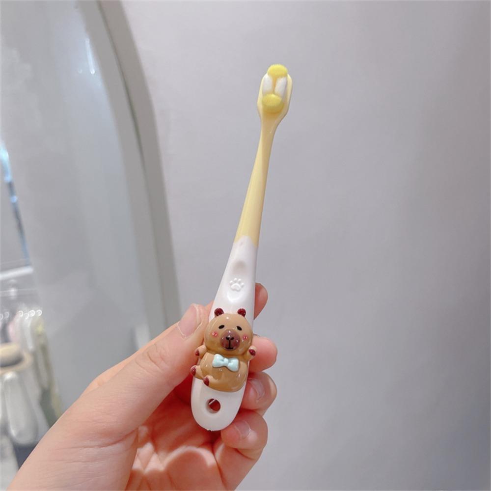 Anime Capybara Toothbrush Soft Fibre Hair Capybara Cartoon Children Toothbrush Toothed Care Eco-Friendly Cleaning Oral Tool