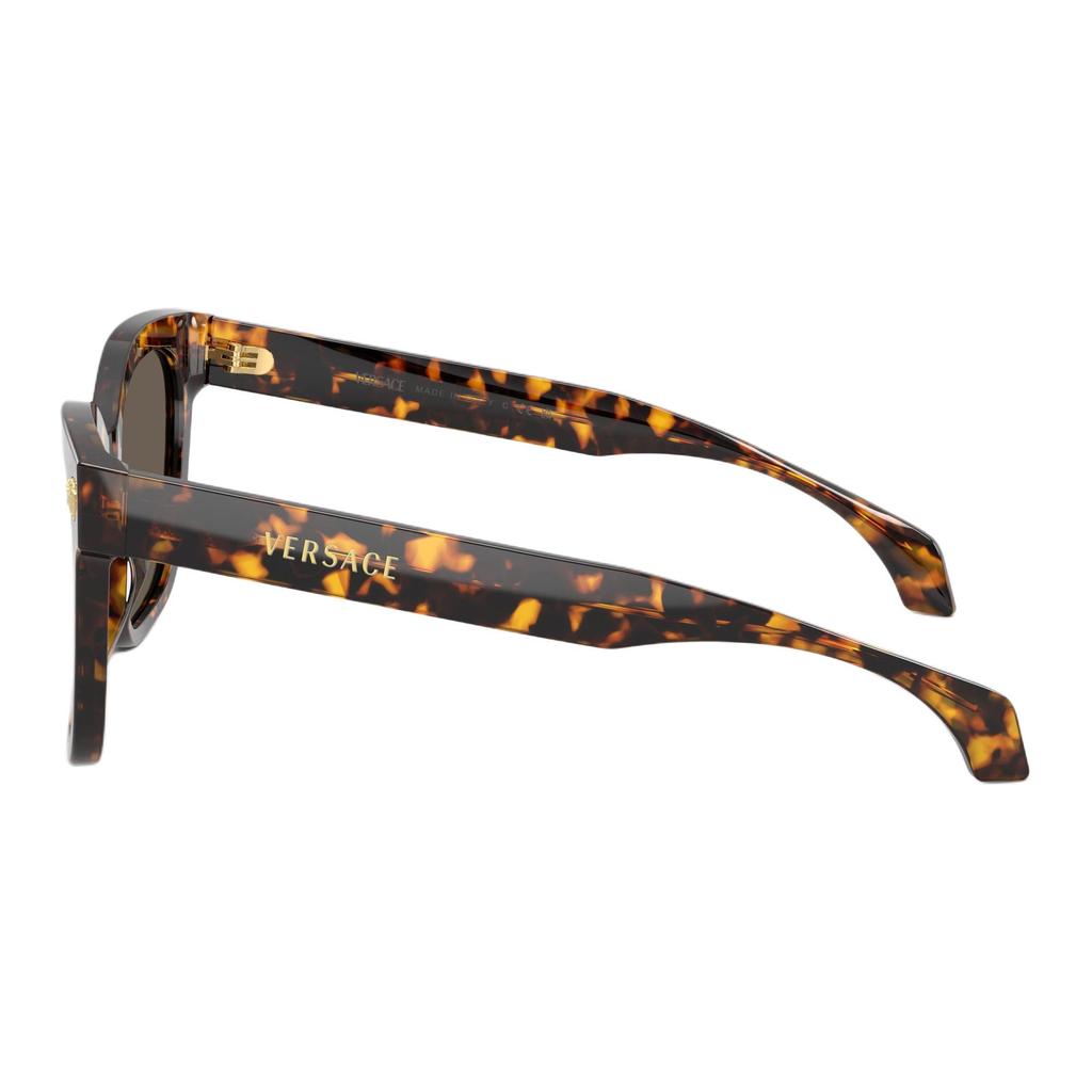 Versace Logo Irregular Shape Sunglasses Unisex Sunglasses Tortoise 0VE4511F-5514/3