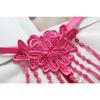 Sexy Thong Hollow Embroidery Female Seduction Fringed Lingerie Pearl Massage Transparent Pants Low-rise Panties