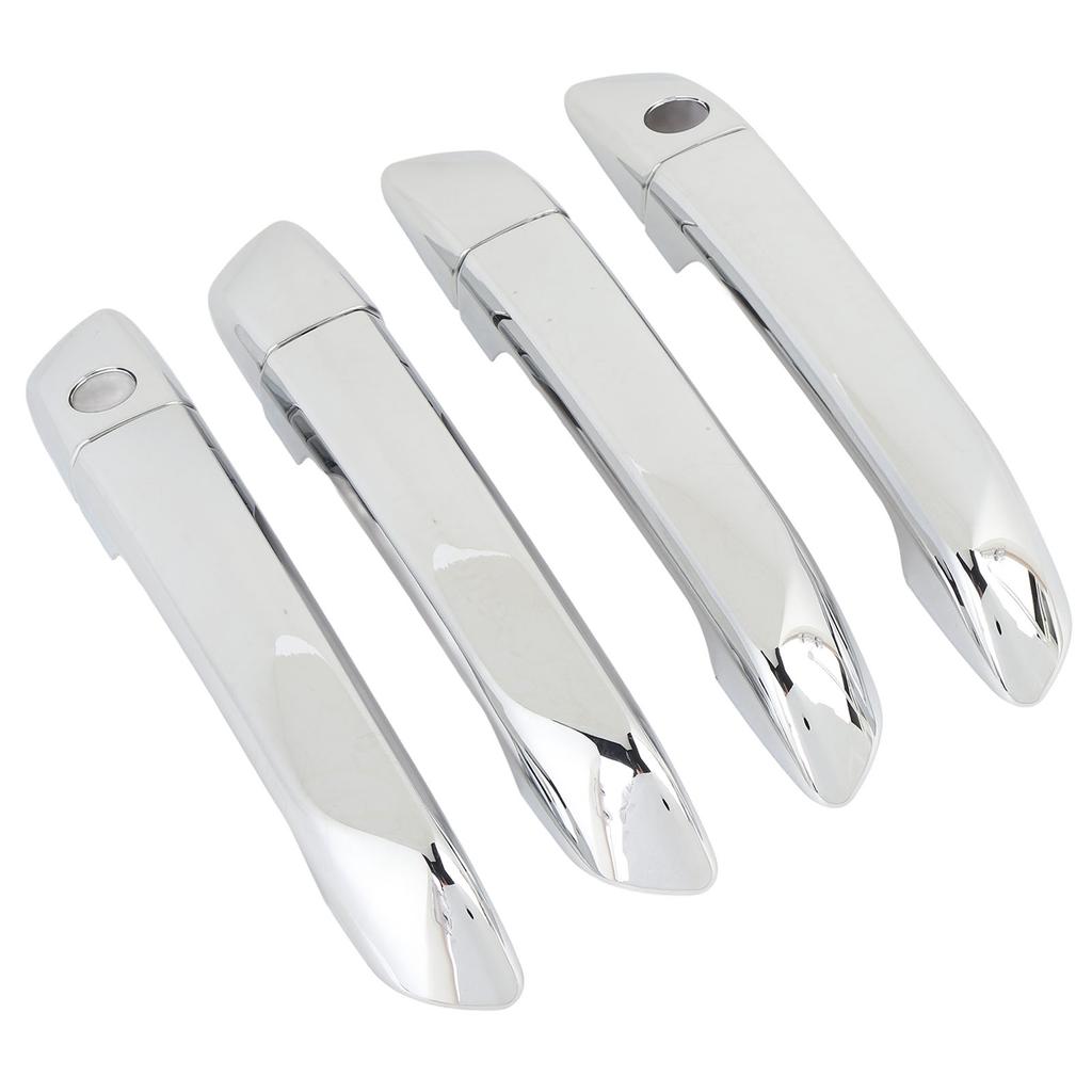 4 Sets Car Exterior Door Handle Cover Left Hand Drive Chrome Impact Proof Adhesive Installation