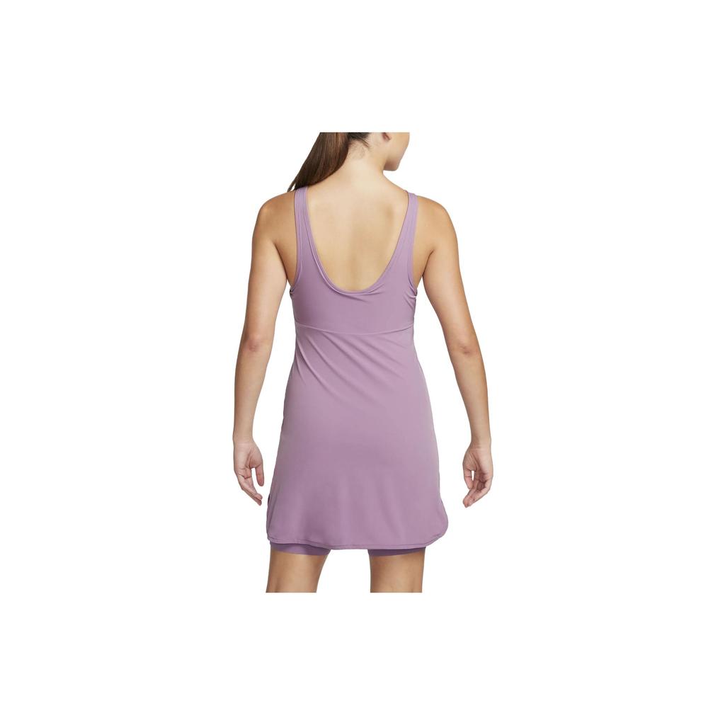 Nike Dri-FIT Bliss Training Dress Solid Color Midi Sleeveless Tank Women Dress Magenta DV9459-537