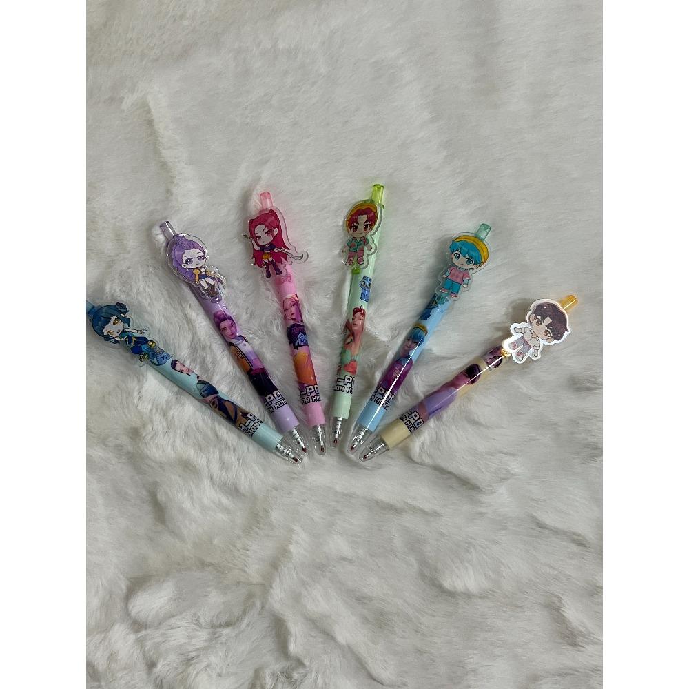 New Demon Hunting Girl Pen Black Acrylic High Beauty Student Stationery Gift KPOP gel 0.5mm Entertaining Play Safe Kid Friendly Fun