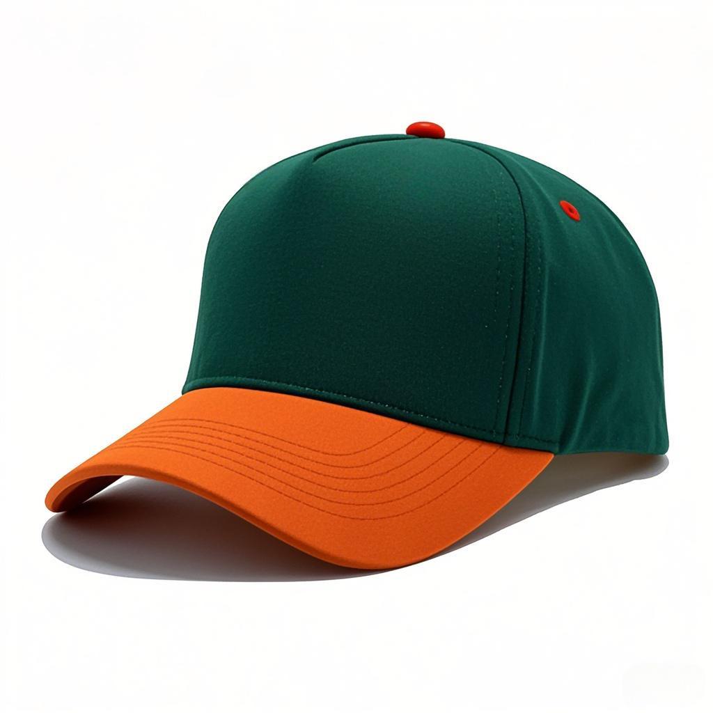 High-quality color matching pure cotton five-piece hardtop baseball cap embroidered light plate truck driver hat men's and women's casual hat