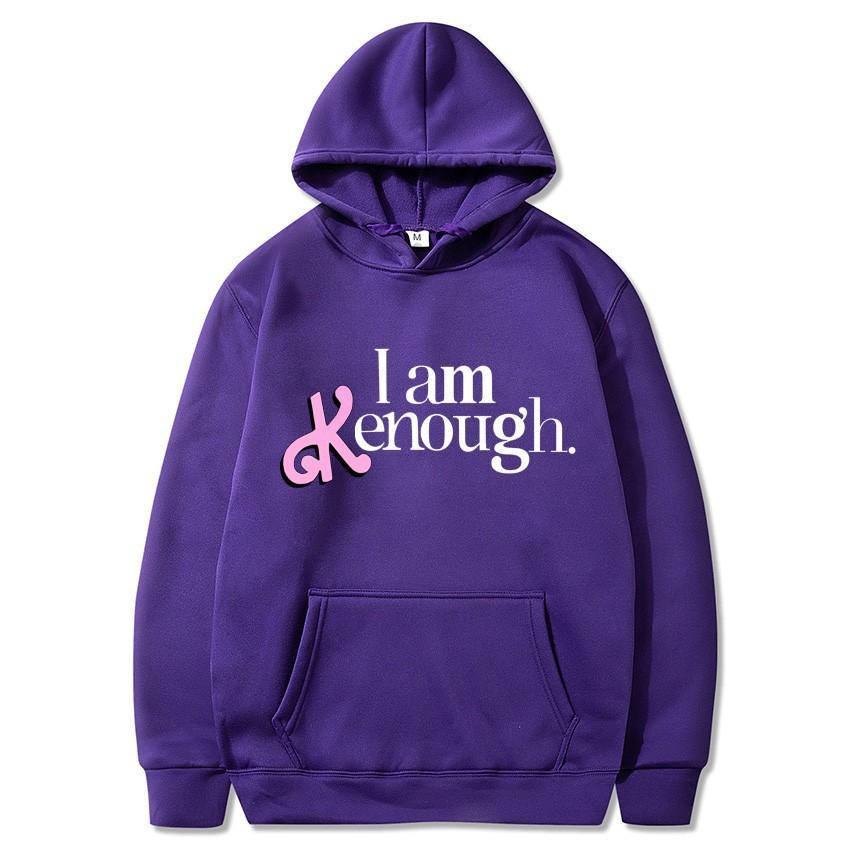 2025 new I Am Kenough letter print hooded loose sweater men's and women's hooded sweater