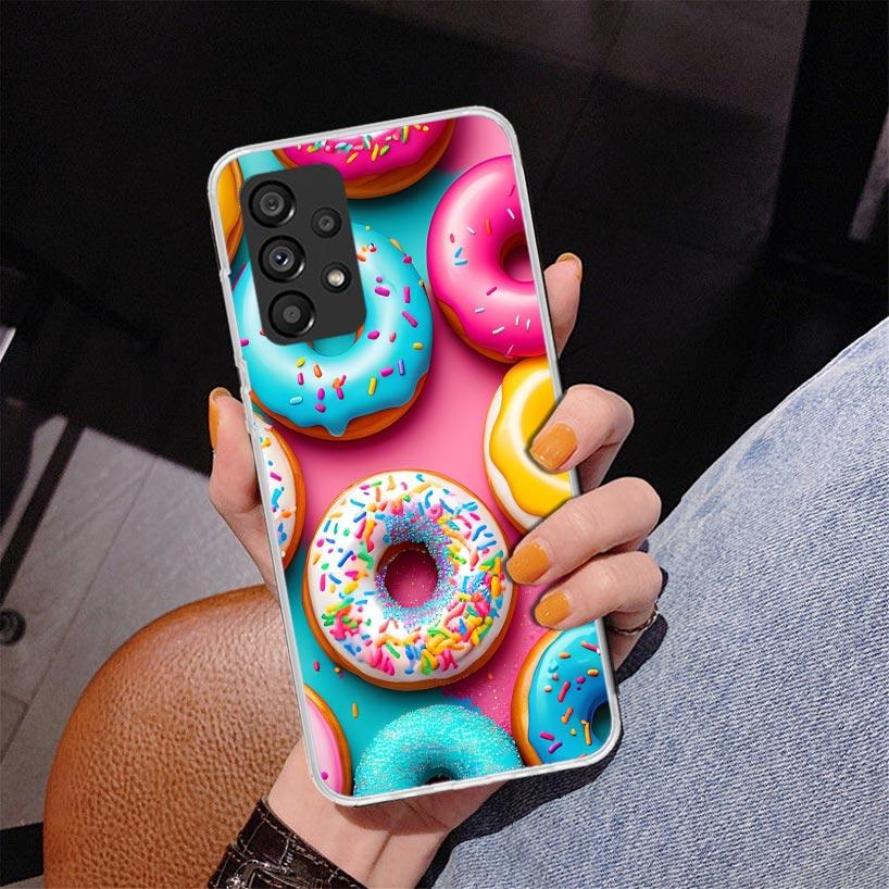 

Macaron Ice Cream Cake Doughnut Phone Case For Samsung Galaxy A17 A16 A15 A14 A13 A57 A56 A55 A54 A53 A37 A36 A35 A34 A33 A26 A2 Samsung A03