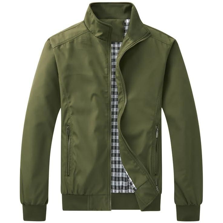 [Kayiyasu] Men s Jacket, Coat, Long Sleeve, Plain, M~5XL, Windbreaker, Spring/Autumn, Outerwear, Casual, Jumper, Slim, Stadium Jacket, Blouson,