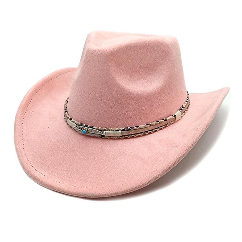 Ethnic Style Cowboy Hat With Wide Brim For Men Women Spring Sun Protection