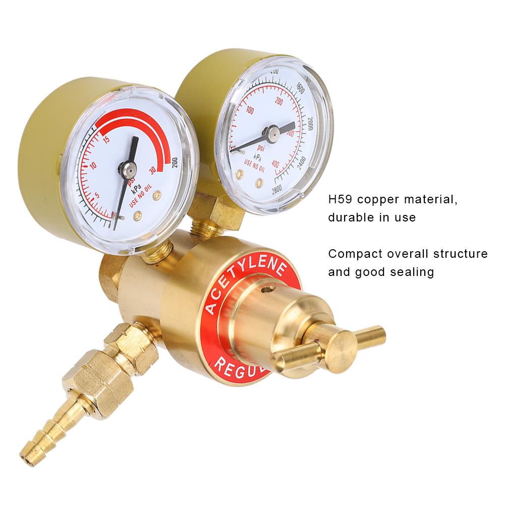 CGA200 Acetylene Regulator Gauge Female Thread for Commercial Industrial Use