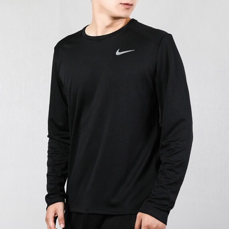Nike Fitness Running Long Sleeve T-Shirt Men Tops Black BV4754-010