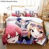 New 3D Print Bocchi The Rock Anime Comfortable Duvet Quilt Cover Pillowcase Bedding Set Children Bedroom Decoration Home Textile