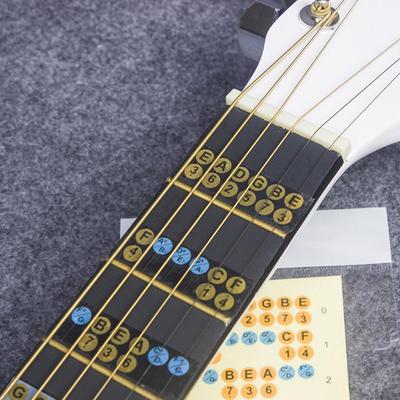 New Electric Guitar Fretboard Note Decals Fingerboard Frets Map Sticker Learner