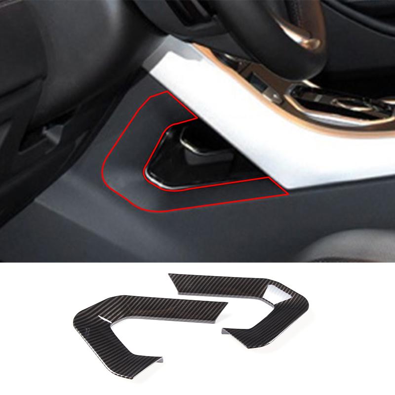 For Land Rover Range Rover Evoque 2011-2018 Car Carbon Fiber Interior Gear Shift Console Decoration Cover Stickers Accessories