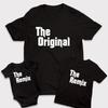 Original og Remix Farsdag T-skjorte Trykt Matchende Gave Barn Baby Body