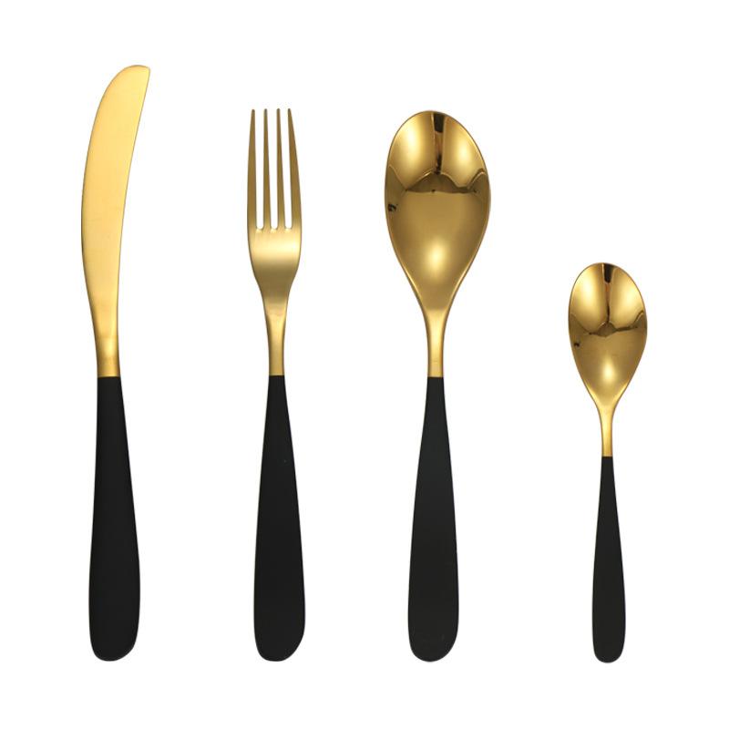 Stainless Steel 304 Western Tableware Four-Piece Set Creative Steak Knife Hotel Tableware Knife, Fork and Spoon Suit