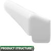 GRAND ORANGE RV Rain Gutter Spouts Long Version Left and Right 3 1/2" Long 4pcs White Gutter Spout
