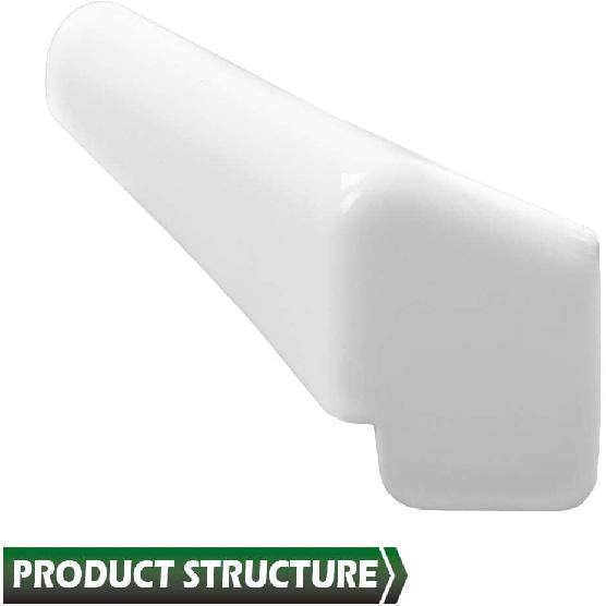 GRAND ORANGE RV Rain Gutter Spouts Long Version Left and Right 3 1/2" Long 4pcs White Gutter Spout