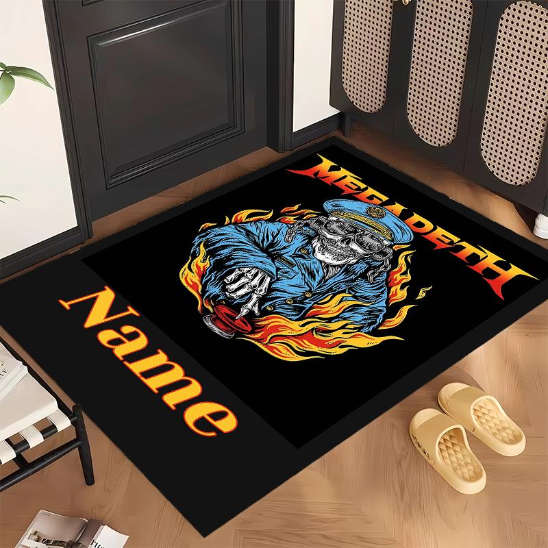 Megadeth (1) Tappeto da Ufficio Personalizzato con Nome Decorazione Elegante per Soggiorno Camera da Letto Cucina