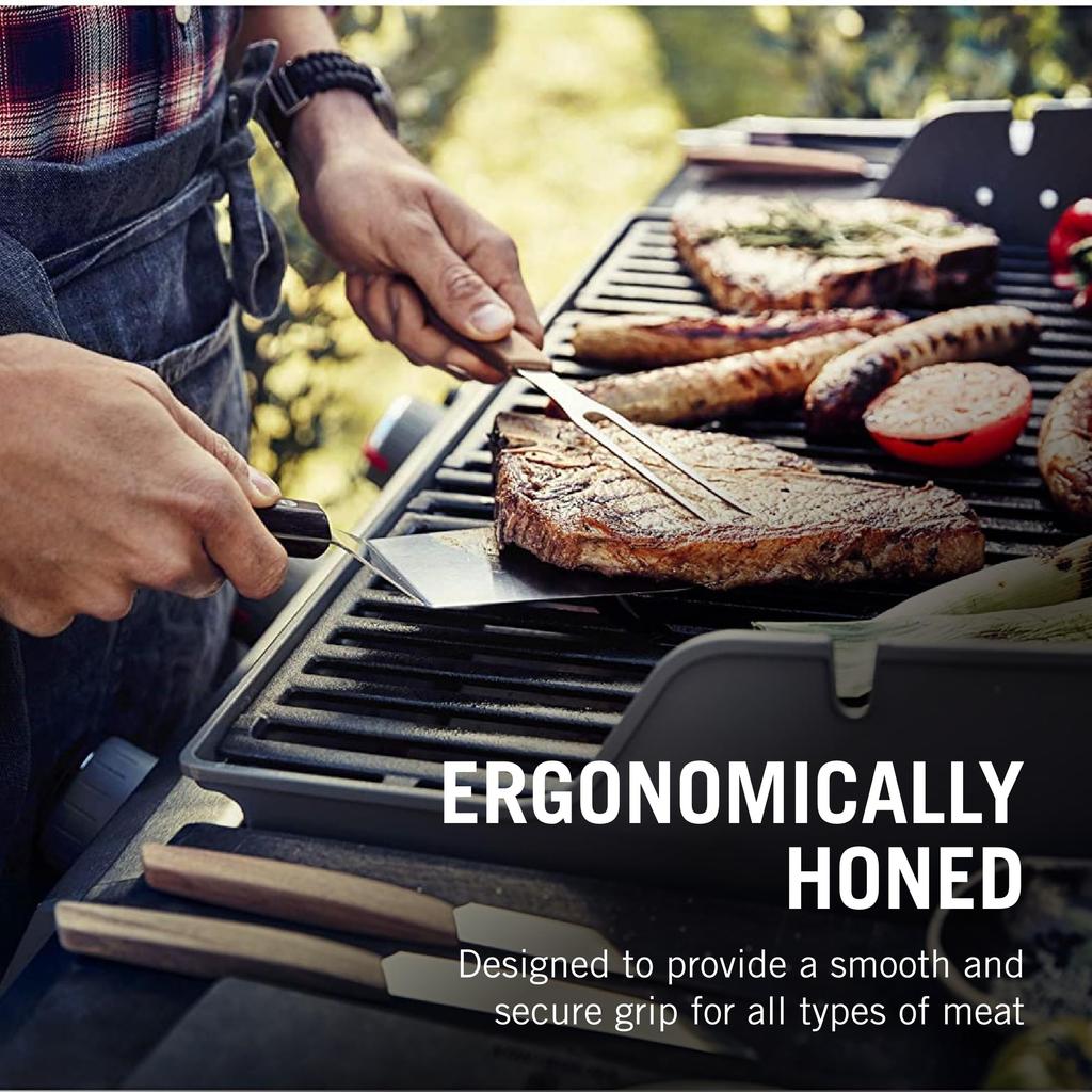 VICTORINOX Carving Swiss for Fork, 15cm, Wooden, Modern, Meat, Beef, BBQ, 6.9030.15G