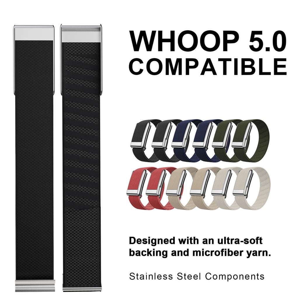 NEW Sports Nylon Band for Whoop 5.0 Strap for WHOOP 5.0MG Woven Elastic Strap with Gold/Silver/Rose Gold Metal Frame
