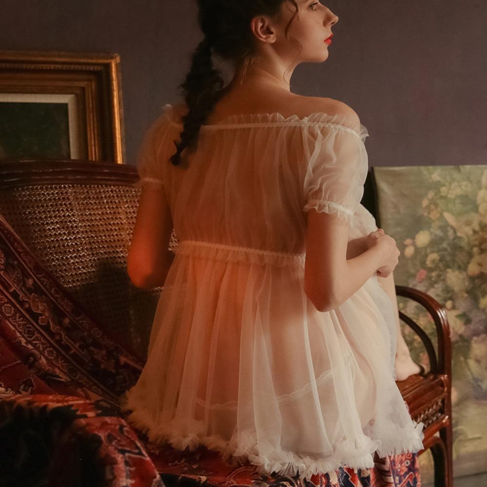 Sexy Chiffon Skirt Large Size Sex Pajamas Women's Transparent Sex Underwear Pure Desire Temptation Teasing Bed Wholesale