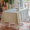 Fabric Tablecloth Nordic Style Cotton Linen Tassel Table Cloth Coffee Cover Dining Room