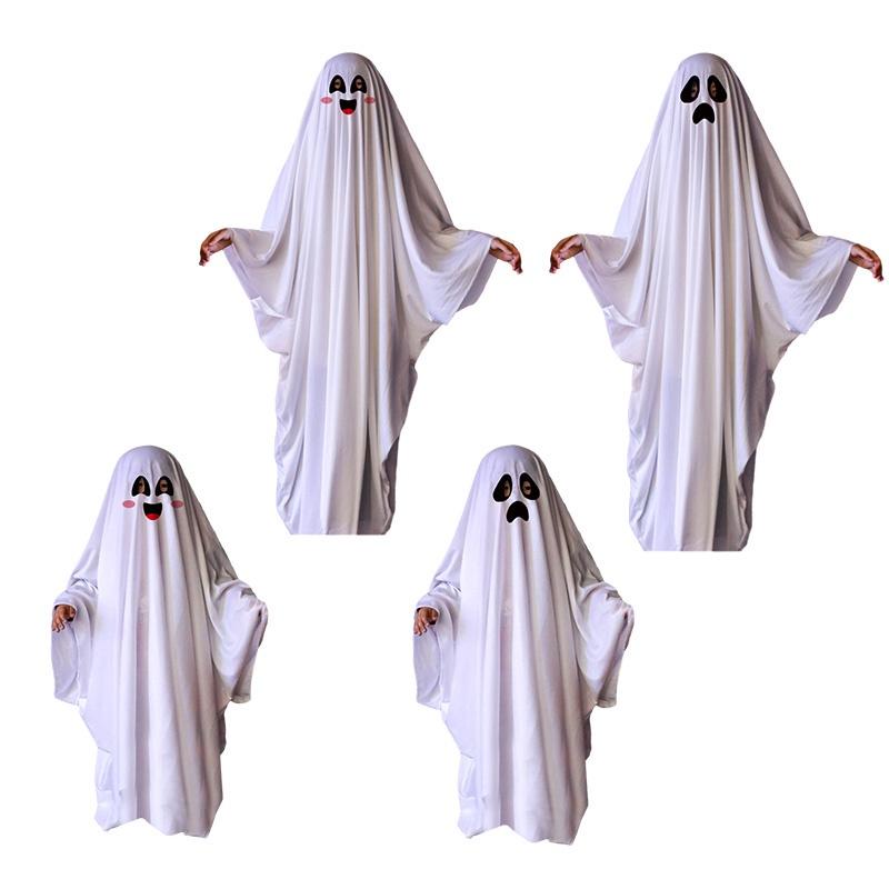 Halloween Kids Costume Ghost Cape For Boys And Girls Cosplay Dress-up White Spirit Costume