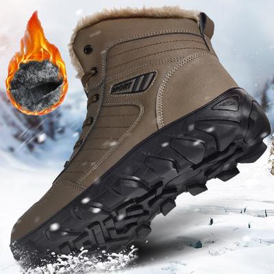 Botas de Inverno Estilo Russo Sapatos Masculinos Impermeáveis Botas de Tornozelo Outdoor Para Homens Botas de Neve Calçado Masculino Alto