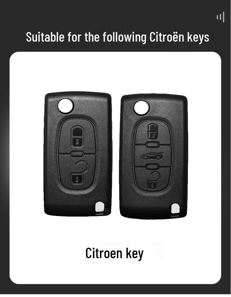 Citroen Key Bag: Leather Sega Case for C4 Remote, Protective Shell with Metal Buckle