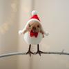 Christmas Simulation Bird Hanging Pendant Foam Red Scarf Hats Bird Xmas Tree Ornaments Merry Christmas Decor Happy New Year