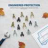 10 Pezzi Fermo Rivetto Fastener a U Universale per Console Centrale Cruscotto Auto Clip Metalliche per Pannelli Trim Auto