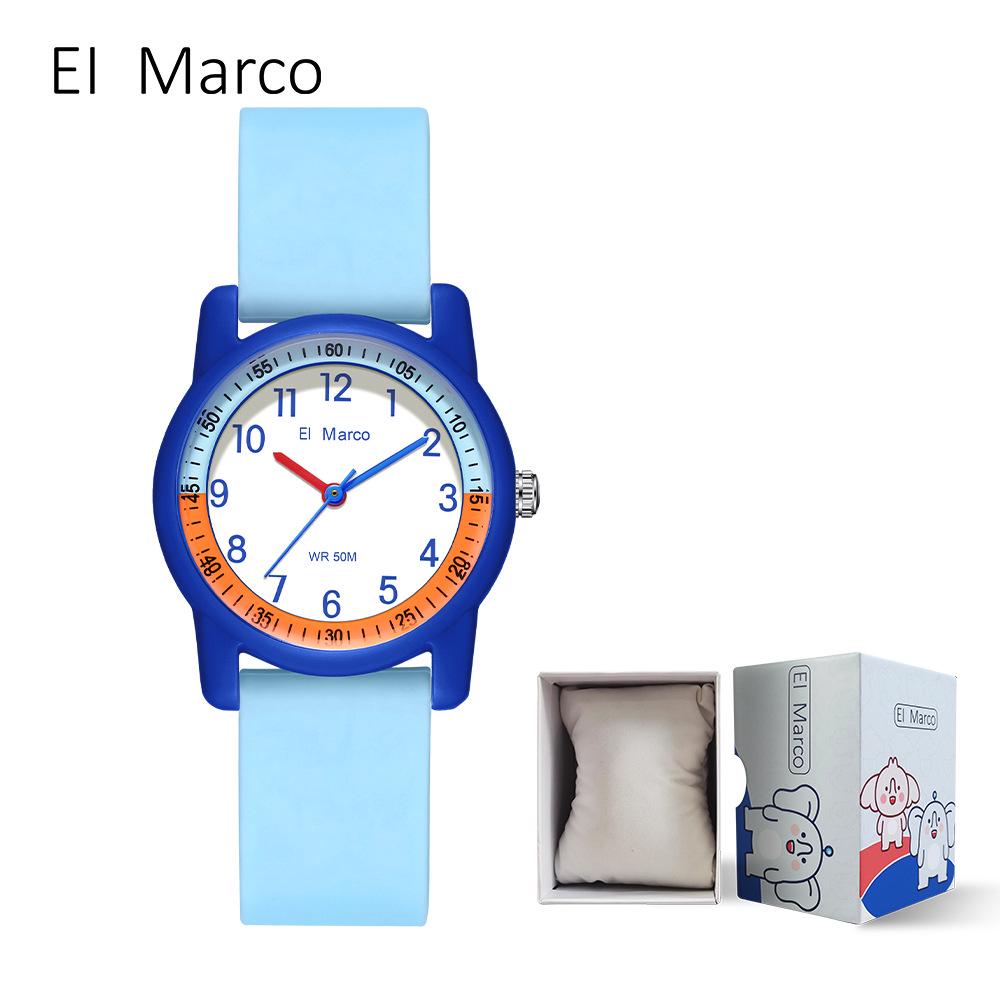 

Marco Quartz Unisex Children s Sports Watch - Simple, Stylish, Waterproof with Color Block Design for Students