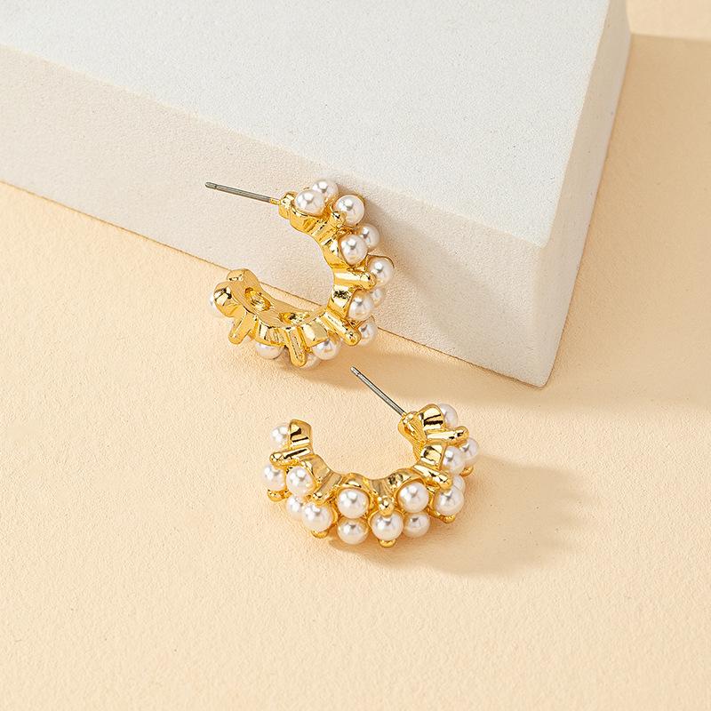 

Korean Pearl Earrings - Women s Urban Street Style, Retro Stud Design