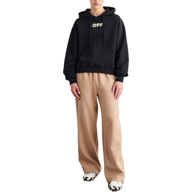 Off-White Industrial Over Hoodie Black/White Men Tops OMBB037F22FLE0081001