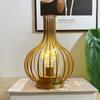 1PC Creative Night LampNordic Wind LED Iron Glass Red Bottle For Room Bedroom Living Room Bedside Table Lamp  Decorative Lights