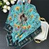 POBING Silk Cashmere Scarf Women Hand Rolled Shawls Fashion Printed Square Scarves Wraps Lady Bandana Big Hijabs Female Foulards