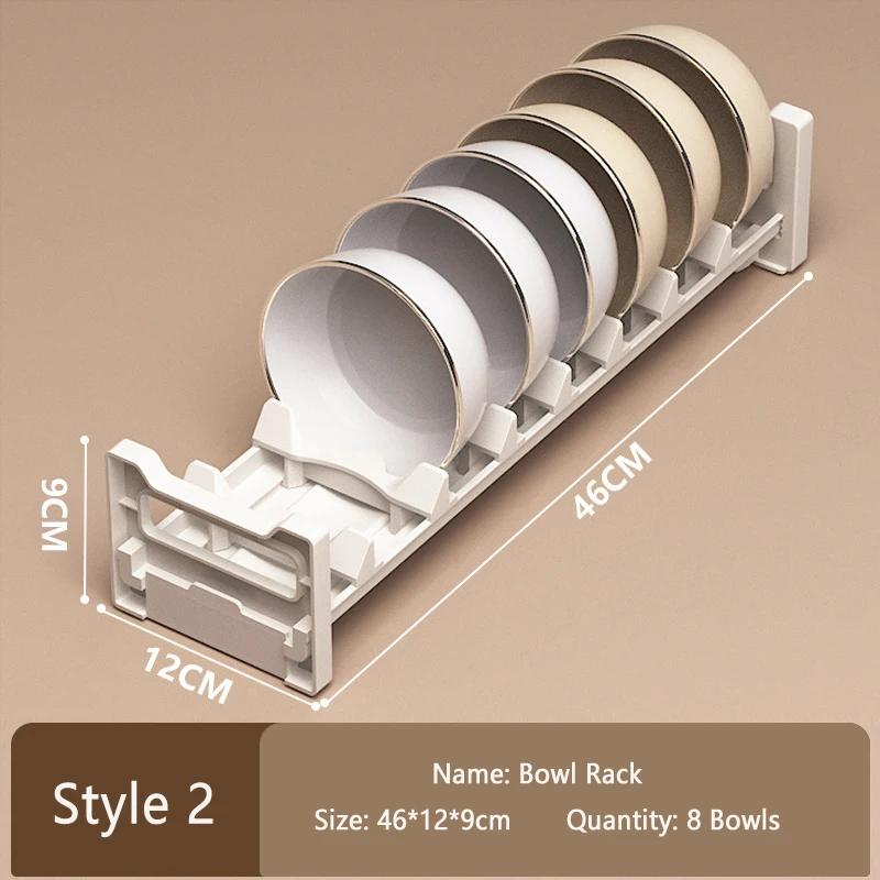 HeM Telescopic Dish Plate Drying Rack Bowl Pot Lid Storage Holder Adjustable Kitchen Organizer Drawer Separated Dish Drying Rack