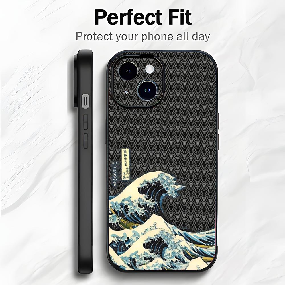 Fashion Japan The Great Wave Of Kanagawa Phone Case Phone Case Soft Packaging Lightweight For iPhone17 16 15 14 13ProMax
