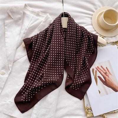 Women S Polka Dot Small Square Scarf For Sun Protection And Daily Use