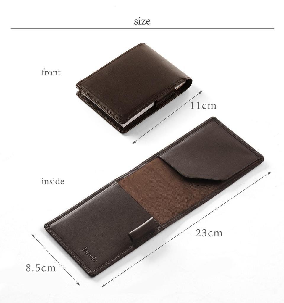 Jamale Genuine Leather Rhodia Cover Memo Pad No. 11 A7 Tochigi Leather Vertical Format Made in Japan: Red