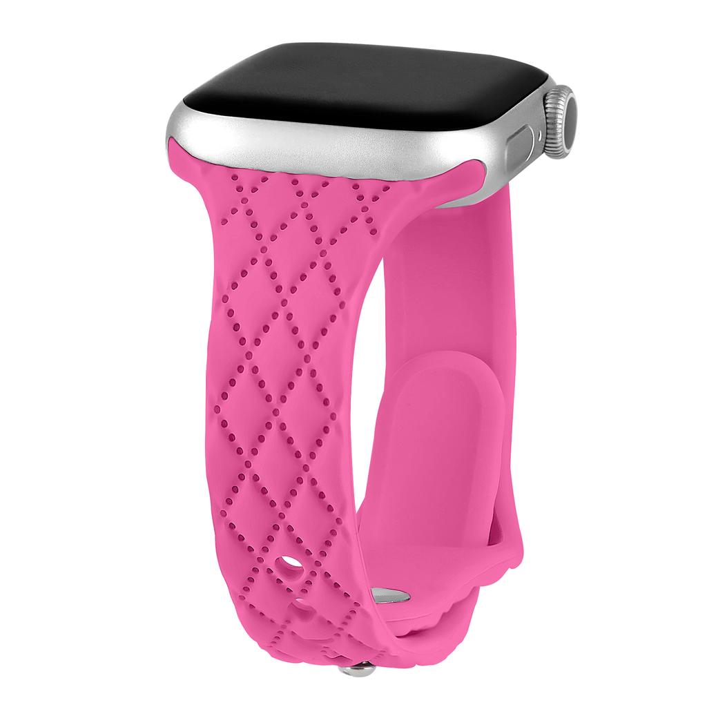 Slim Engraved Silicone Strap for Apple Watch Band 40mm 41mm 45mm 44mm 38mm 49mm Bracelet Iwatch Series 9 8 7 6 5 4 3 SE Ultra 2