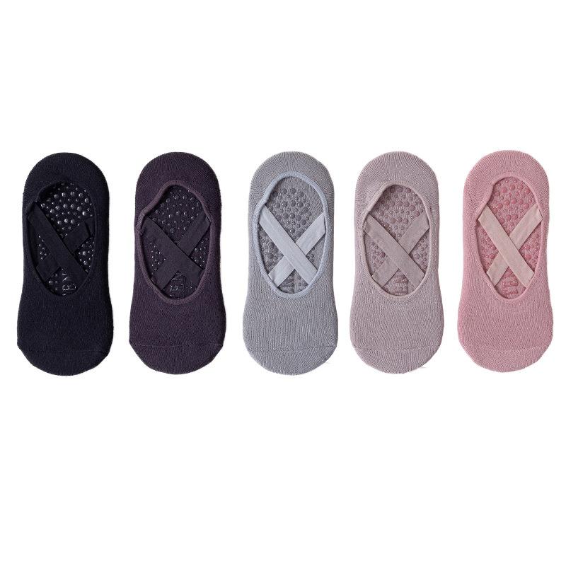 Damen Frühling und Sommer Professionelle Sport-Riemen Yoga Pilates Boden Rutschfeste Baumwollsocken