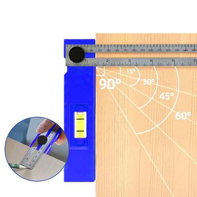 Depth Measuring Ruler with Adjustable Rotary Knob Aluminum Alloy and Multiangle Marking for Accurate Positioning