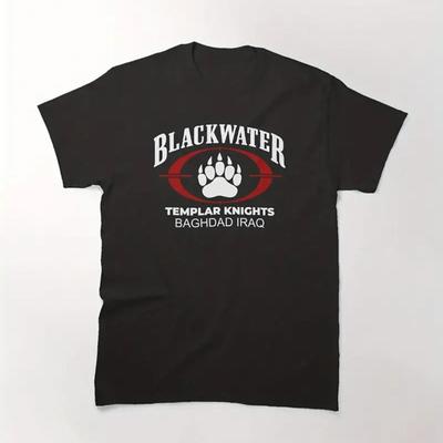 MenS Blackwater Knights Templar Graphic TShirt Bold Red White Print Casual Crew Neck Short Sleeve Men Women AllSeason