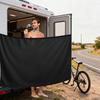 RV Rear Door Drapery Magnetic Waterproof Adjustable RV Privacy Drapery With Magnetic Hooks For Truck SUV Caravan Outdoor Travel